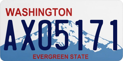 WA license plate AXO5171