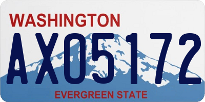 WA license plate AXO5172