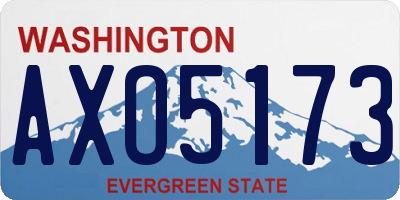 WA license plate AXO5173