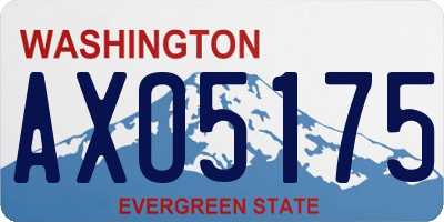 WA license plate AXO5175