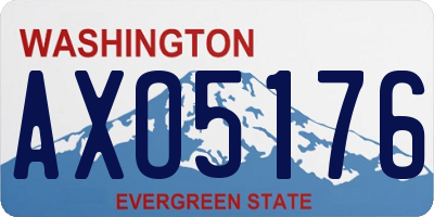WA license plate AXO5176