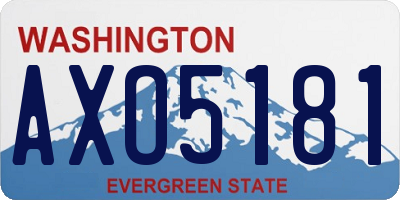 WA license plate AXO5181