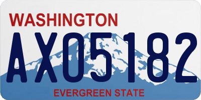 WA license plate AXO5182