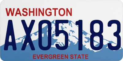 WA license plate AXO5183
