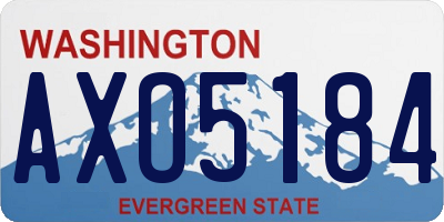 WA license plate AXO5184