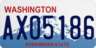 WA license plate AXO5186
