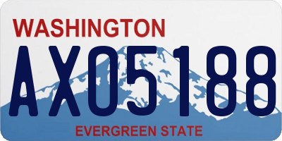 WA license plate AXO5188