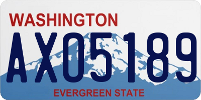 WA license plate AXO5189
