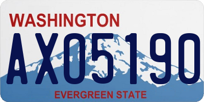 WA license plate AXO5190