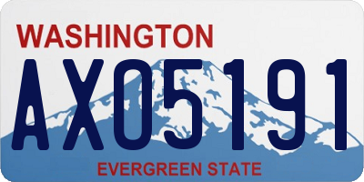 WA license plate AXO5191