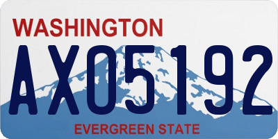 WA license plate AXO5192