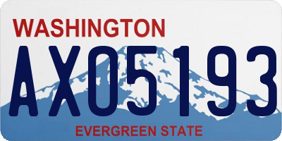 WA license plate AXO5193