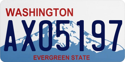 WA license plate AXO5197