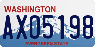 WA license plate AXO5198