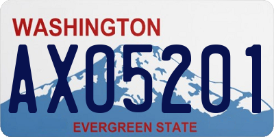 WA license plate AXO5201