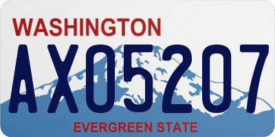 WA license plate AXO5207