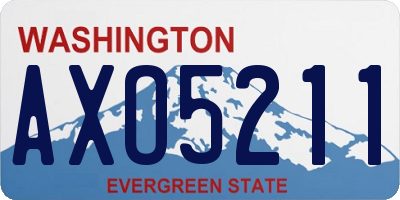 WA license plate AXO5211