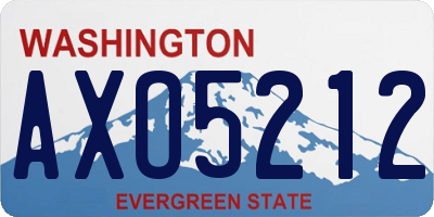 WA license plate AXO5212