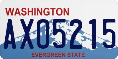 WA license plate AXO5215