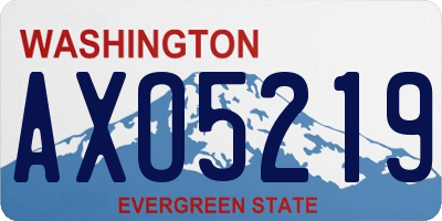 WA license plate AXO5219