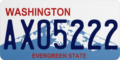 WA license plate AXO5222