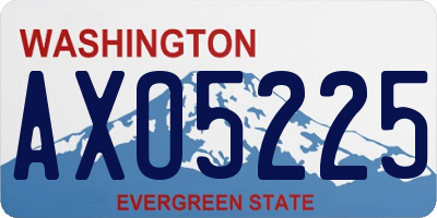 WA license plate AXO5225