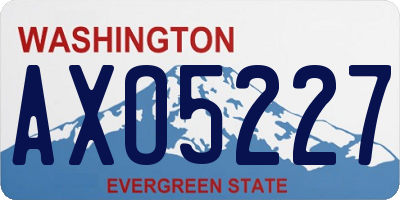 WA license plate AXO5227