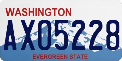 WA license plate AXO5228