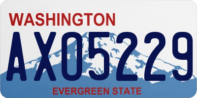 WA license plate AXO5229