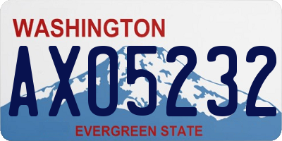WA license plate AXO5232