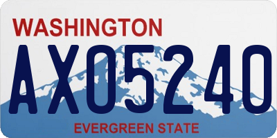 WA license plate AXO5240