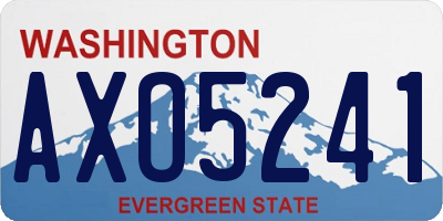 WA license plate AXO5241