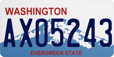 WA license plate AXO5243