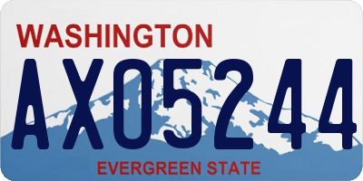 WA license plate AXO5244