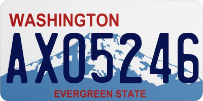 WA license plate AXO5246