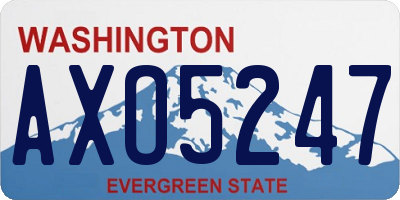 WA license plate AXO5247