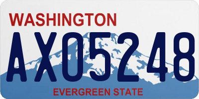 WA license plate AXO5248