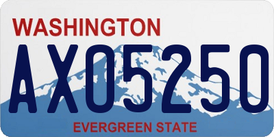 WA license plate AXO5250