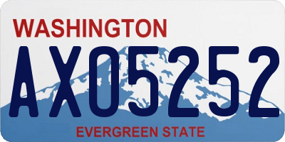 WA license plate AXO5252
