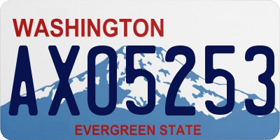WA license plate AXO5253