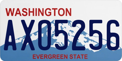 WA license plate AXO5256