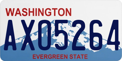 WA license plate AXO5264