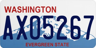 WA license plate AXO5267