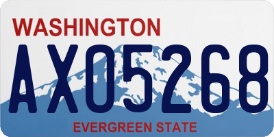 WA license plate AXO5268