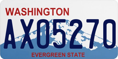 WA license plate AXO5270