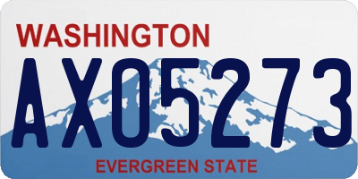 WA license plate AXO5273