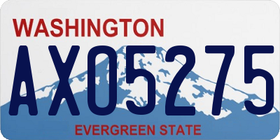 WA license plate AXO5275