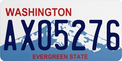 WA license plate AXO5276