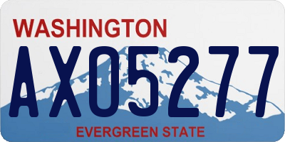 WA license plate AXO5277