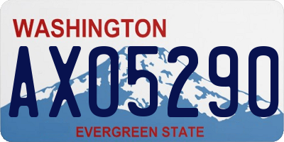 WA license plate AXO5290